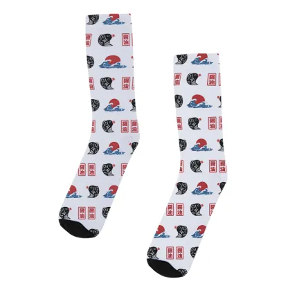 Tokyo-Tiger Japanese Soy Sauce And Wave Socks