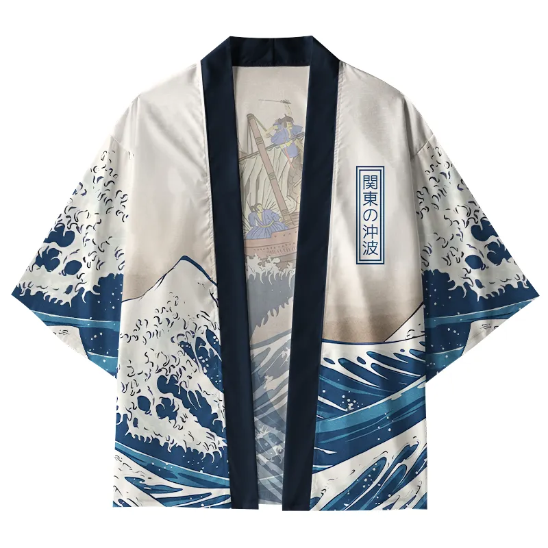 Tokyo-Tiger The Waves And The Ship Kimono Cardigan