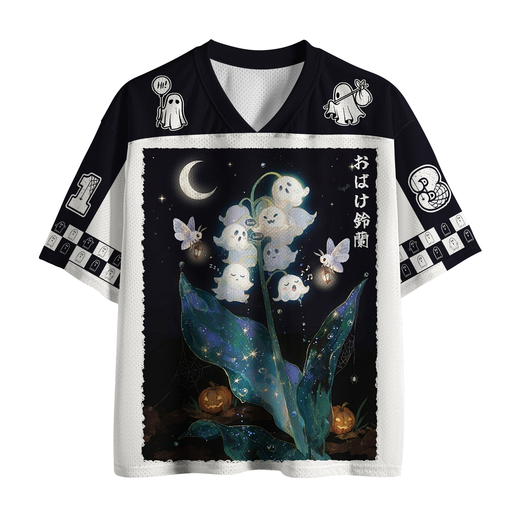 Tokyo-Tiger Ghost Lily Night Mesh Jersey