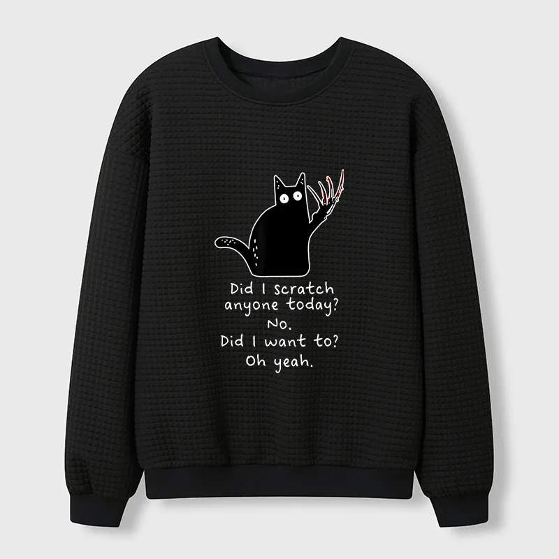 Tokyo-Tiger Cats With Sharp Claws Waffle Sweatshirt