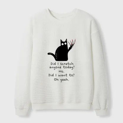 Tokyo-Tiger Cats With Sharp Claws Waffle Sweatshirt