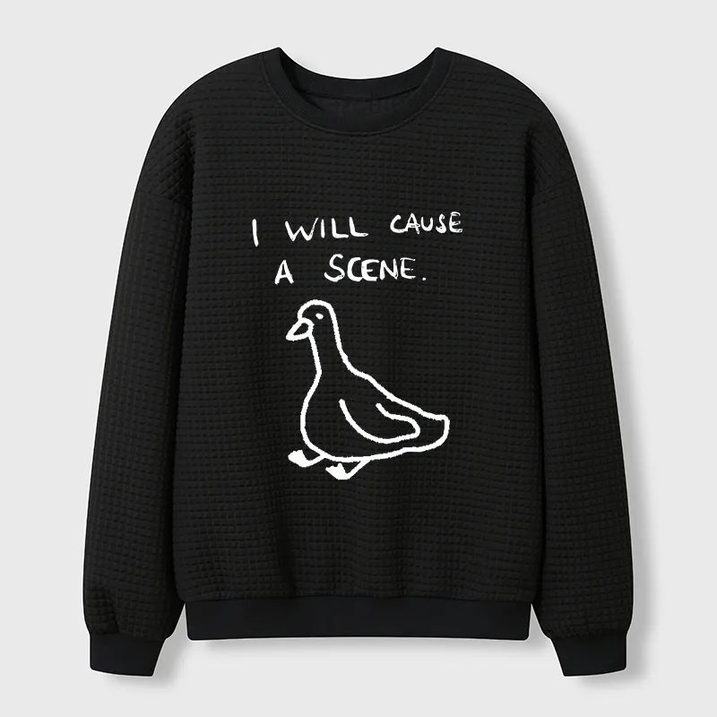 Tokyo-Tiger Stupid Goose Funny Japan Retro Waffle Sweatshirt