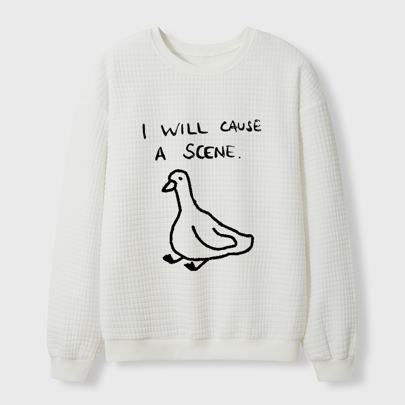 Tokyo-Tiger Stupid Goose Funny Japan Retro Waffle Sweatshirt