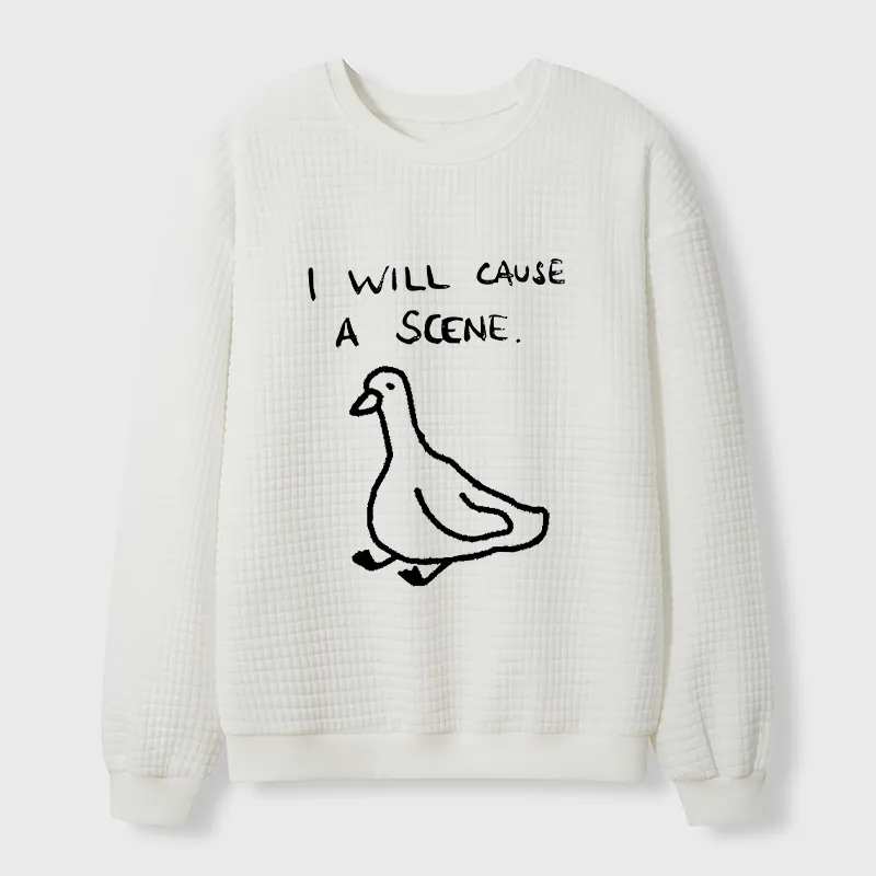 Tokyo-Tiger Stupid Goose Funny Japan Retro Waffle Sweatshirt