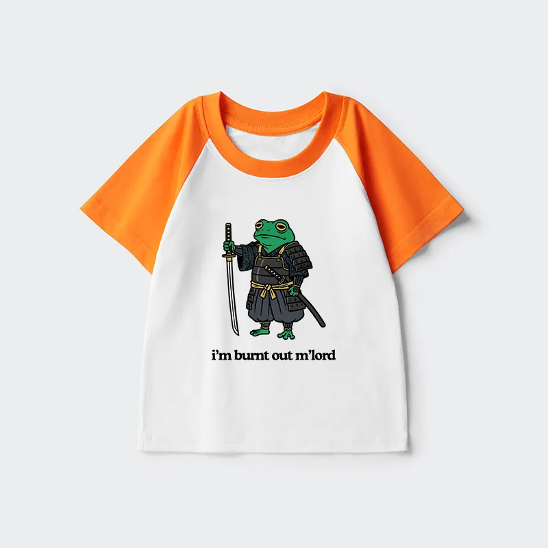 Tokyo-Tiger Tired Frog Kids Raglan T-shirt