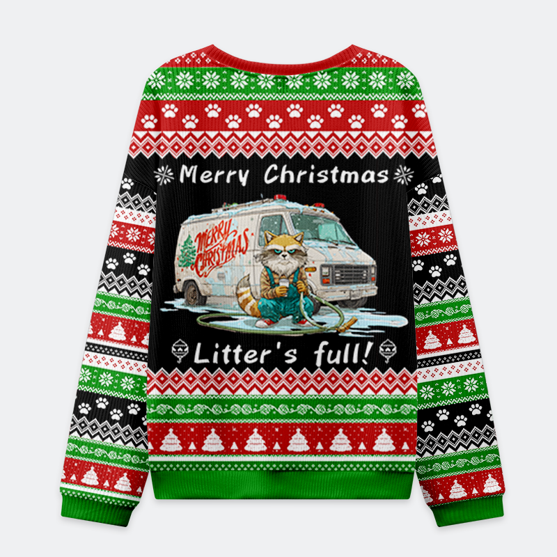 Tokyo-Tiger Merry Chaos, Litter’s Full！ Christmas Ugly Sweatshirt