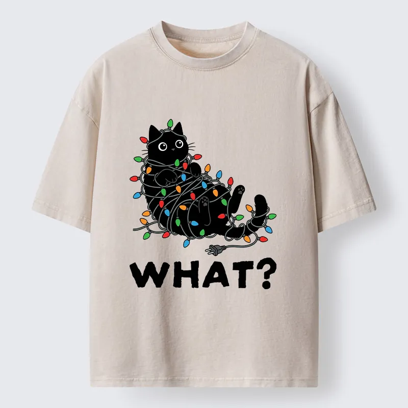 Tokyo‑Tiger Cute Christmas Black Cat Meme Washed T‑Shirt Sale