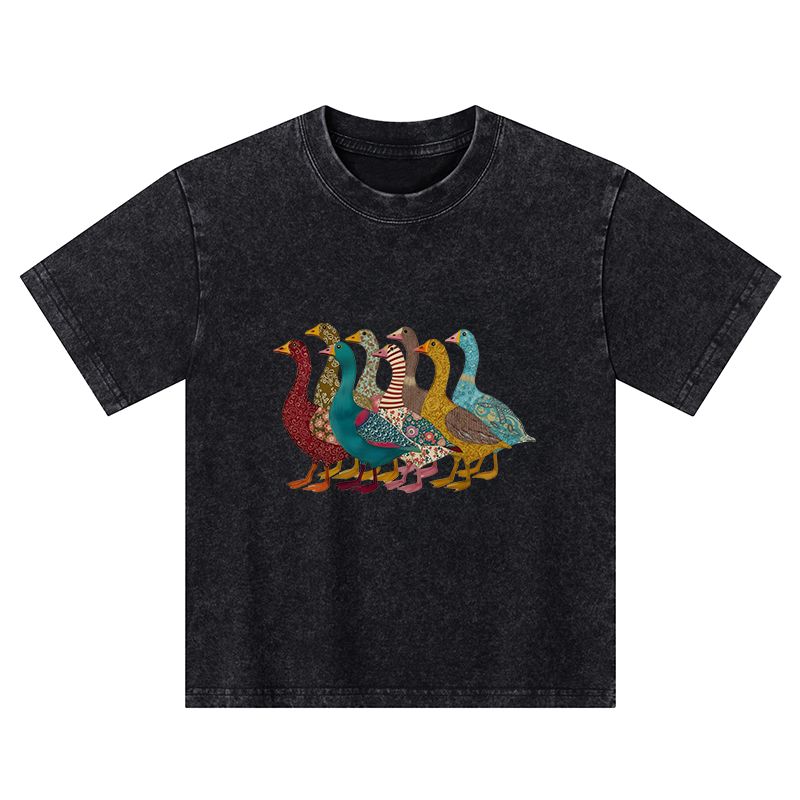 Tokyo-Tiger All Kinds Of Ducks Kids Washed T-Shirt