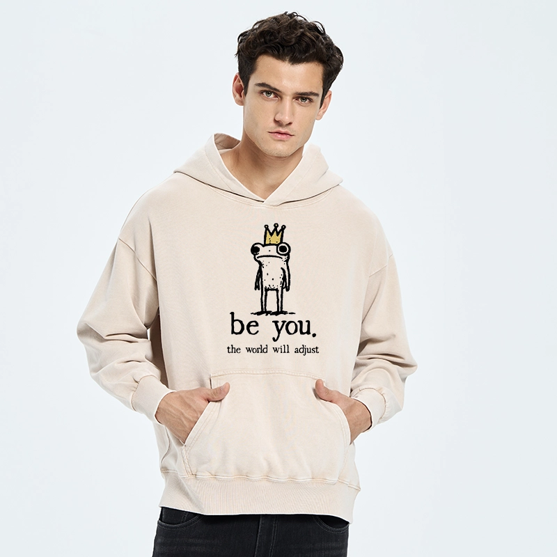 Tokyo-Tiger Crown Frog Stays True To Self Washed Hoodie