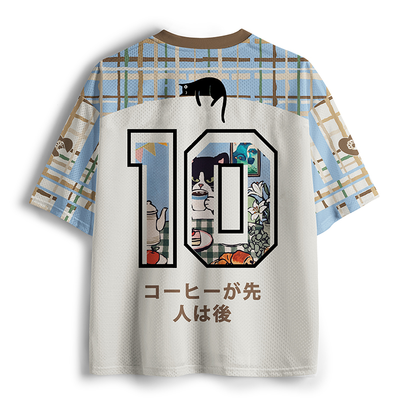 Tokyo-Tiger Coffee First Cat Mesh Jersey