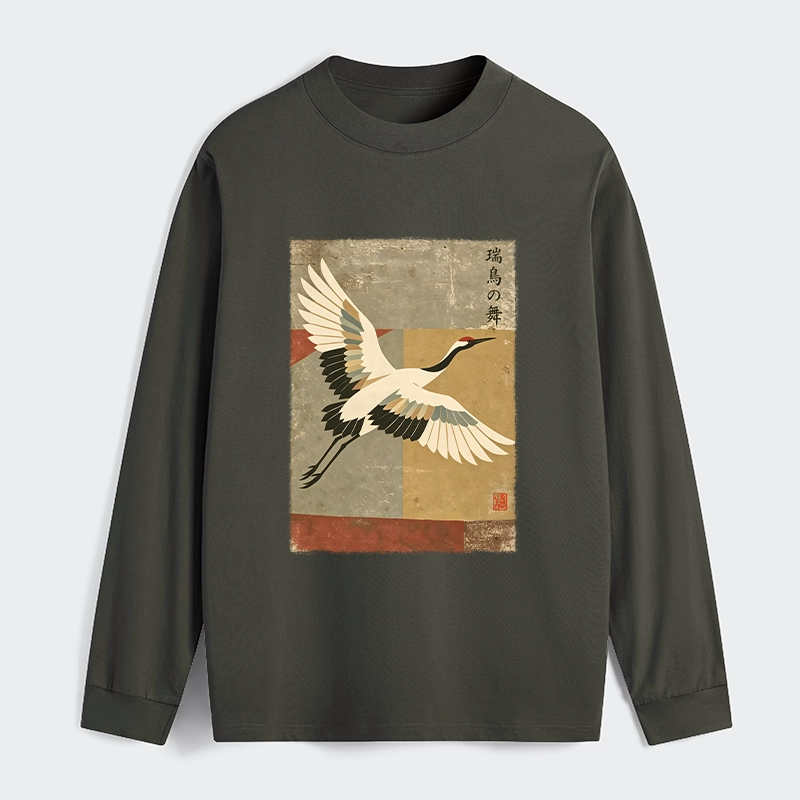 Tokyo‑Tiger Crane Spirit Classic Long Sleeve T-Shirt