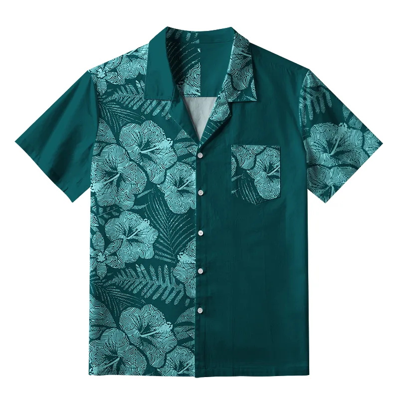 Tokyo-Tiger Tropical Ripple Flowers Aloha Hawaiian Shirt Sale