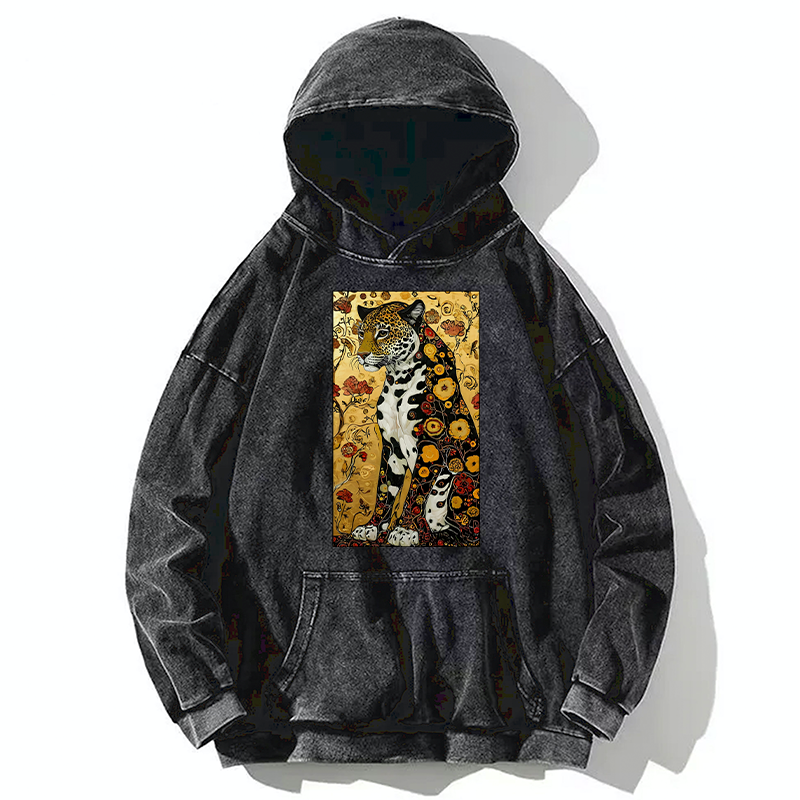 Tokyo-Tiger Magnificent Leopard Washed Hoodie