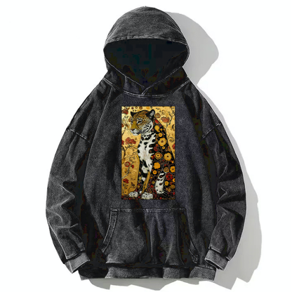 Tokyo-Tiger Magnificent Leopard Washed Hoodie