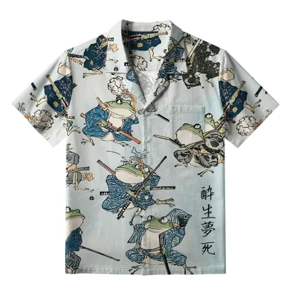 Tokyo-Tiger Frog Samurai Aloha Hawaiian Shirt