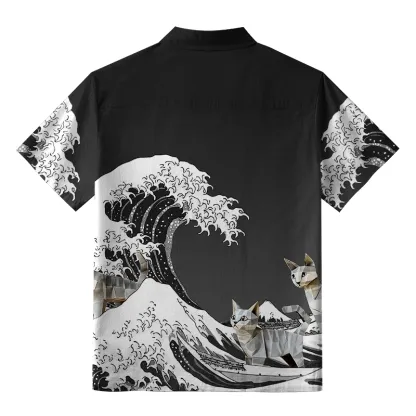 Tokyo-Tiger Origami Cat Aloha Hawaiian Shirt