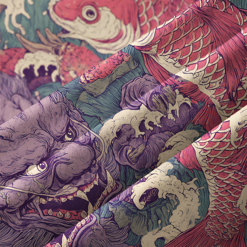 Tokyo-Tiger Dragon And Koi In The Waves Aloha Hawaiian Shirt