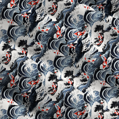 Tokyo-Tiger Ocean's Dance Maxi Skirt