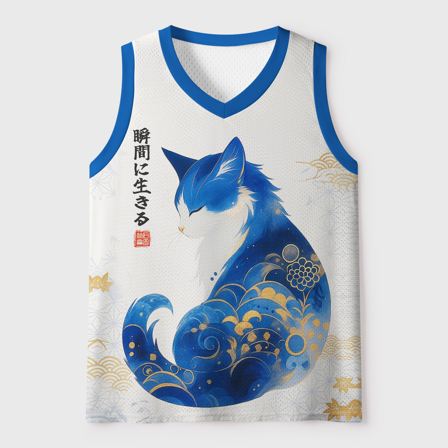 Tokyo-Tiger Vintage Zen Elegant Cat: Live In The Moment Mesh Tank Top Sale