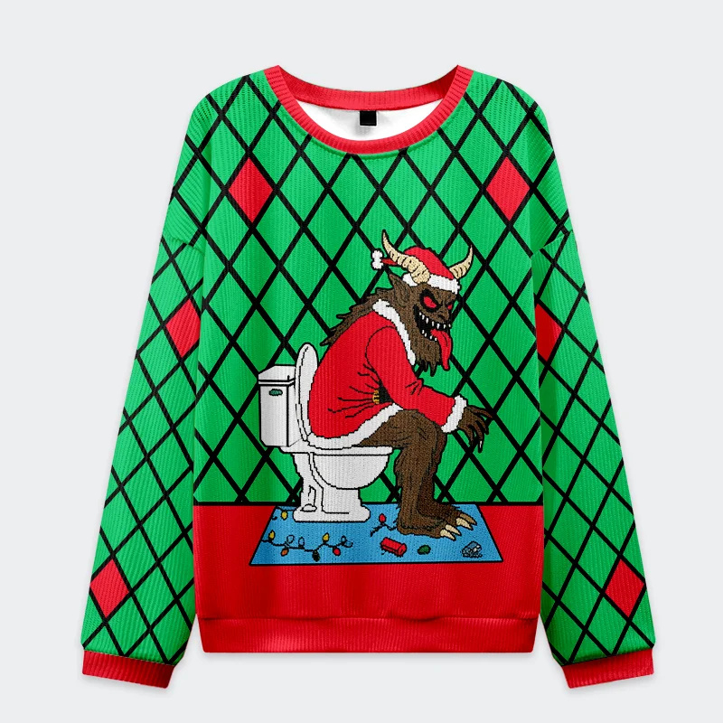 Tokyo-Tiger Monster Poop Christmas Ugly Sweatshirt