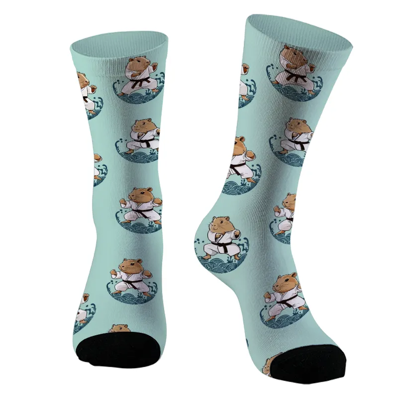 Tokyo-Tiger Funny Karate Capybara Socks