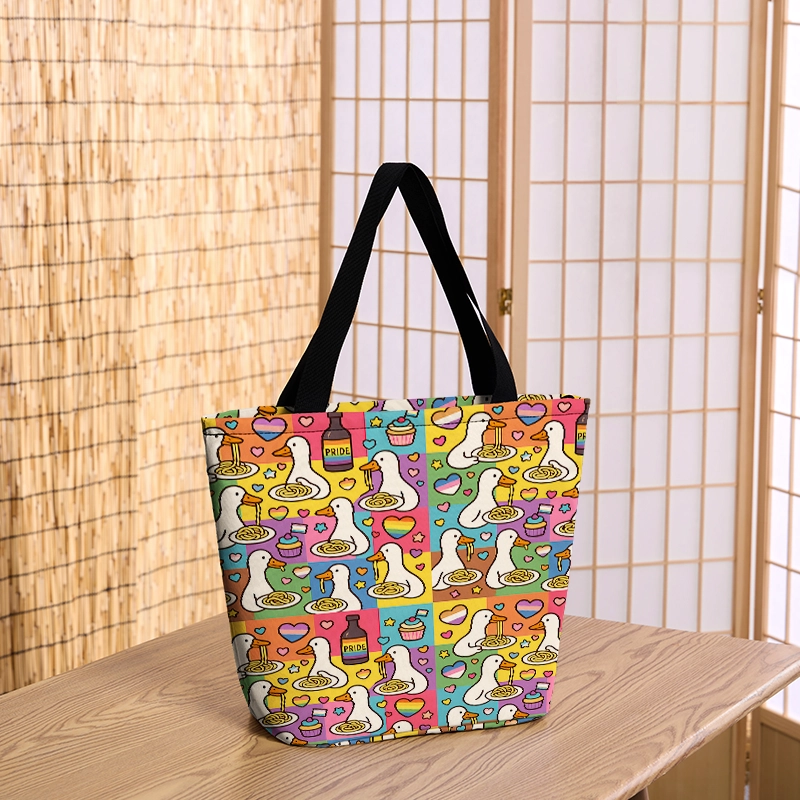 Tokyo-Tiger Pride japanese Goose Eat Spaghetti Zipper Tote Bag