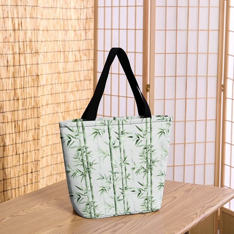 Tokyo-Tiger Zen Bamboo Grove Zipper Tote Bag