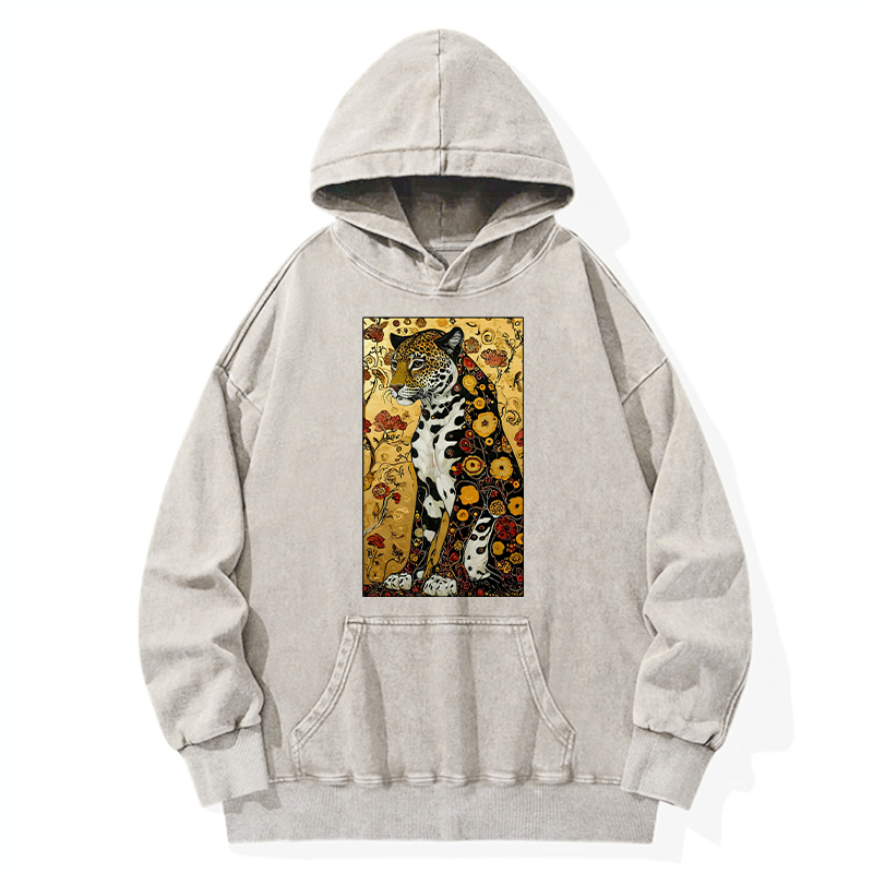 Tokyo-Tiger Magnificent Leopard Washed Hoodie