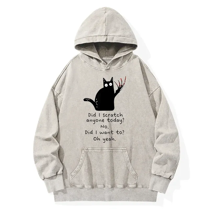 Tokyo-Tiger Cats With Sharp Claws Washed Hoodie
