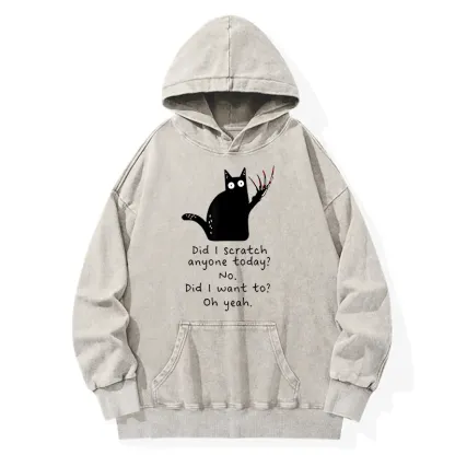 Tokyo-Tiger Cats With Sharp Claws Washed Hoodie
