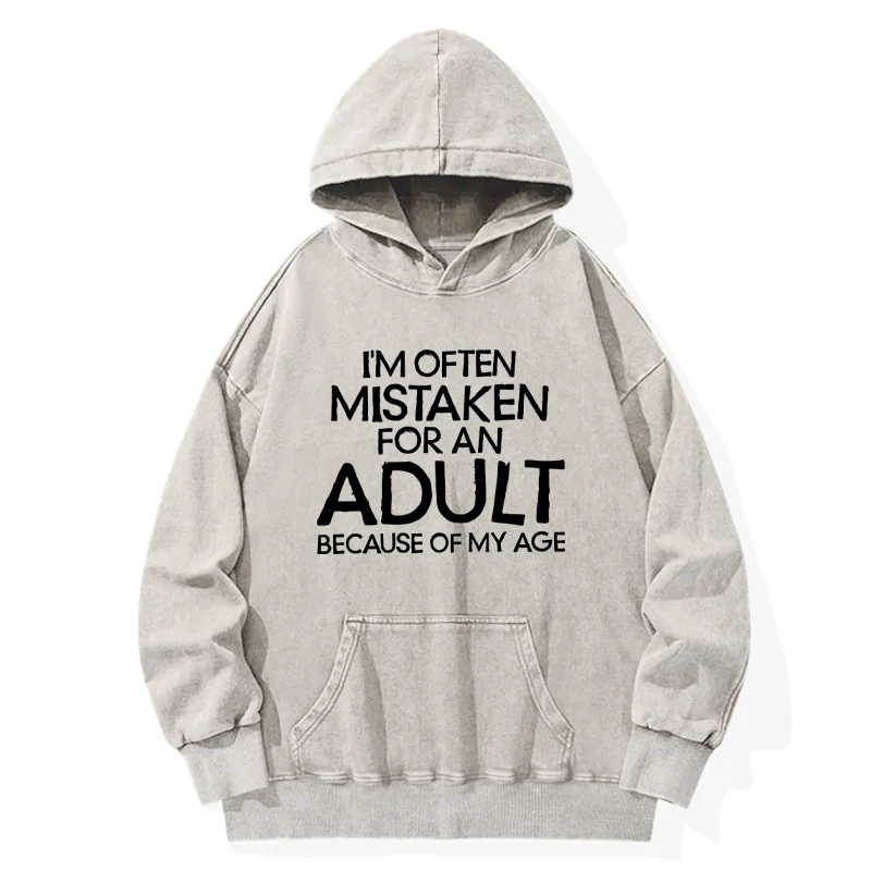 Tokyo-Tiger Old In Age But Young At Heart  Washed Hoodie
