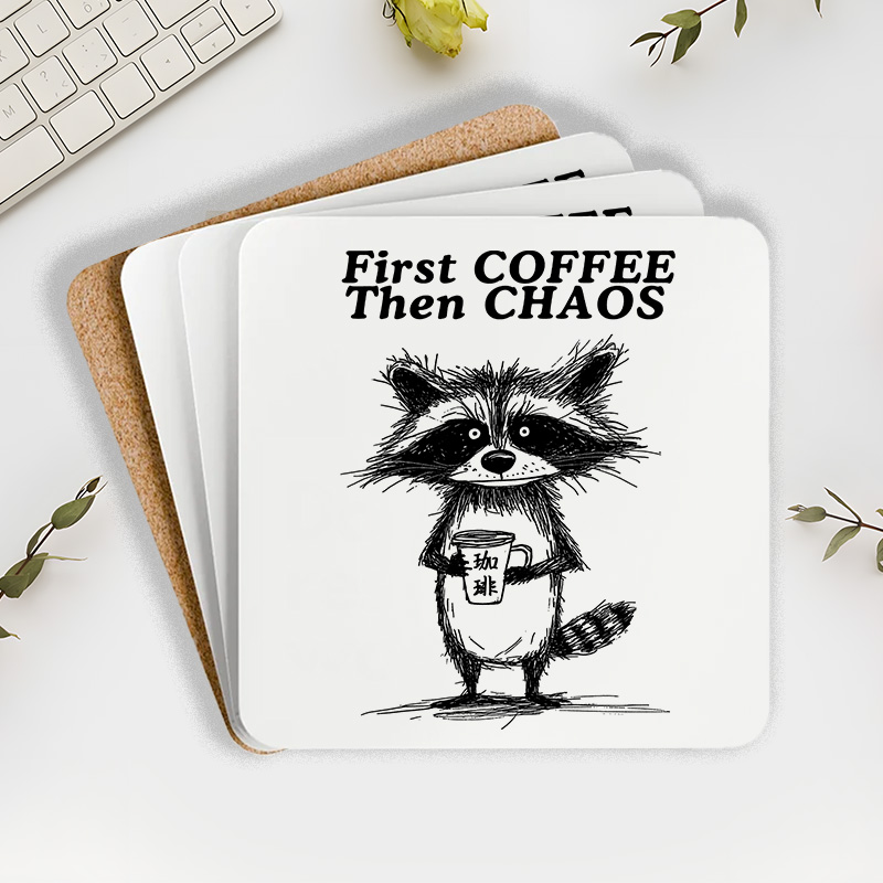 Tokyo-Tiger First Coffee Then Chaos Coaster