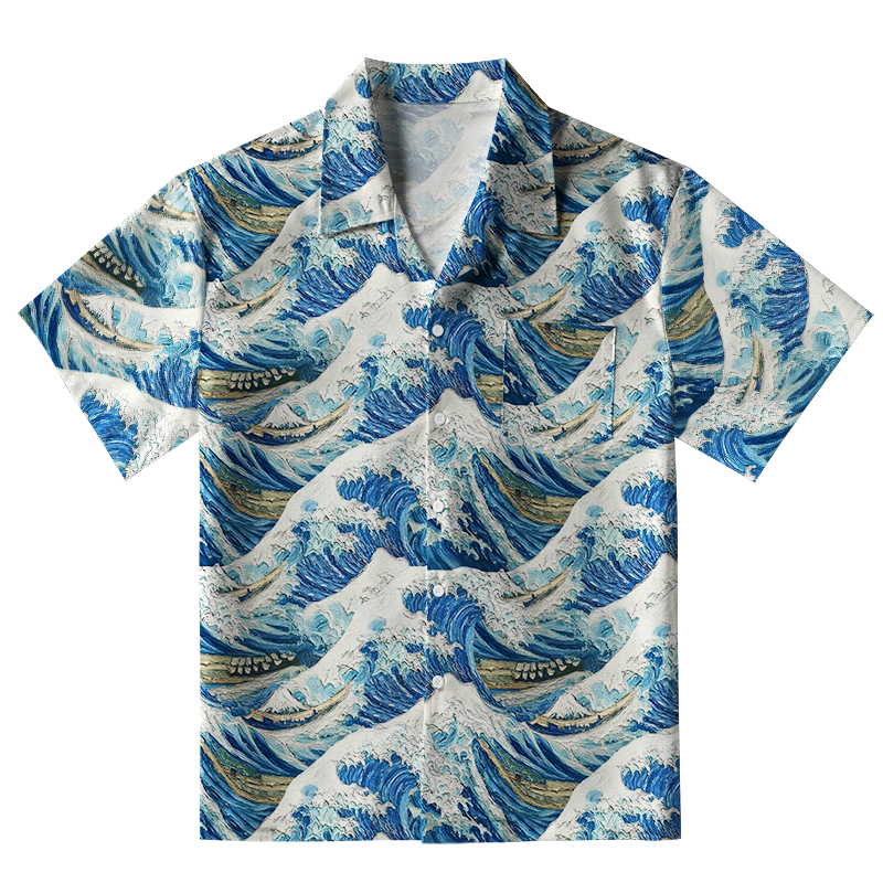 Tokyo-Tiger Oceanic Wave Aloha Hawaiian Shirt