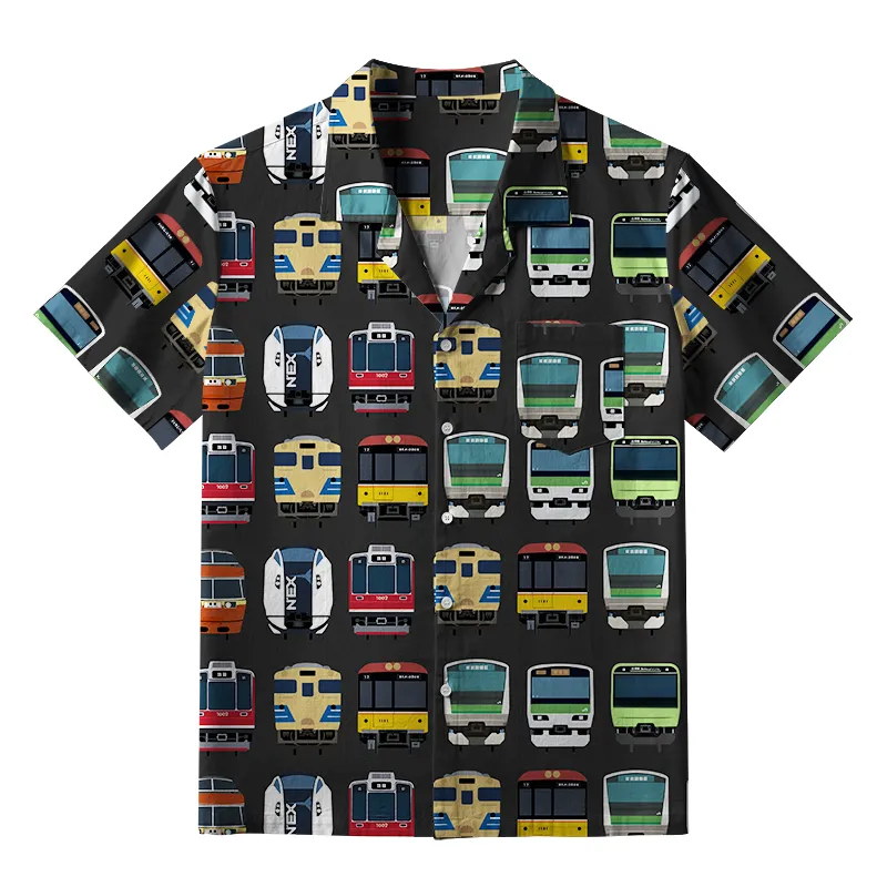 Tokyo-Tiger Japanese Traditional Trains Aloha Hawaiian Shirt Sale