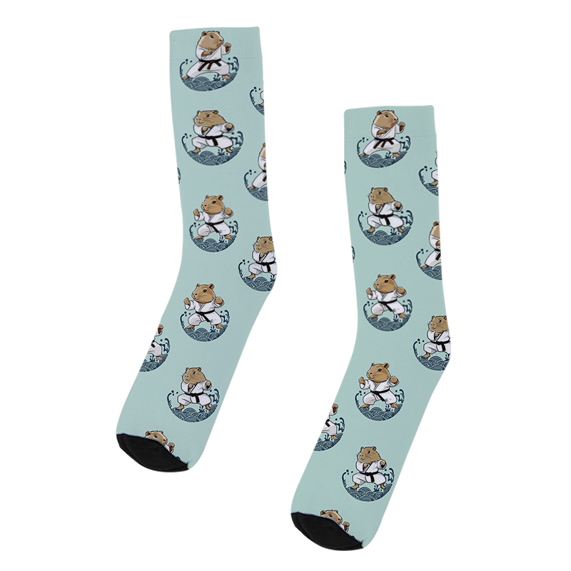 Tokyo-Tiger Funny Karate Capybara Socks