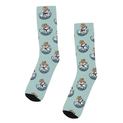 Tokyo-Tiger Funny Karate Capybara Socks