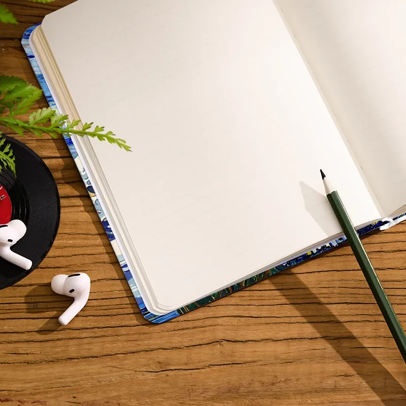 Tokyo-Tiger Waves Under The Starry Night Notebook