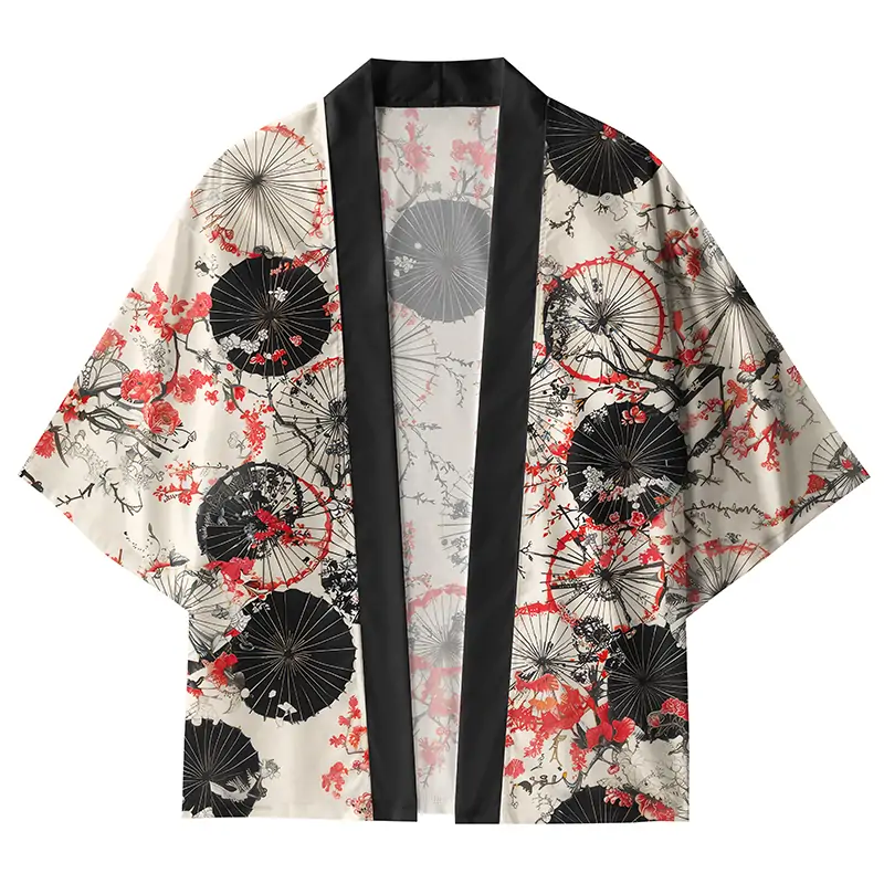 Tokyo-Tiger Paper Umbrella Kimono Cardigan