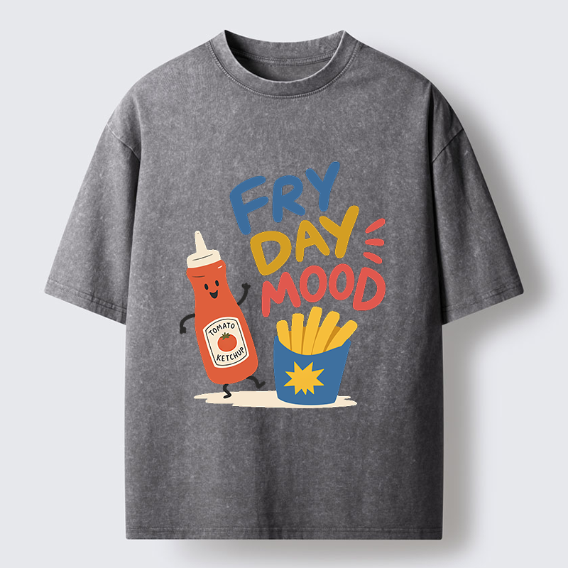 Tokyo-Tiger Fry Day Ketchup Mood Washed T-Shirt