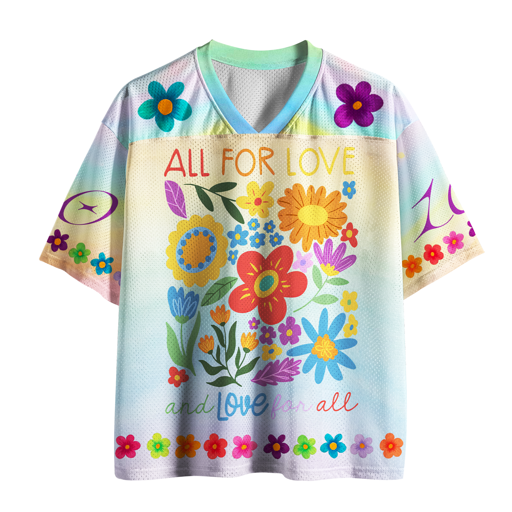 Tokyo-Tiger Pastel Rainbow Garden Mesh Jersey