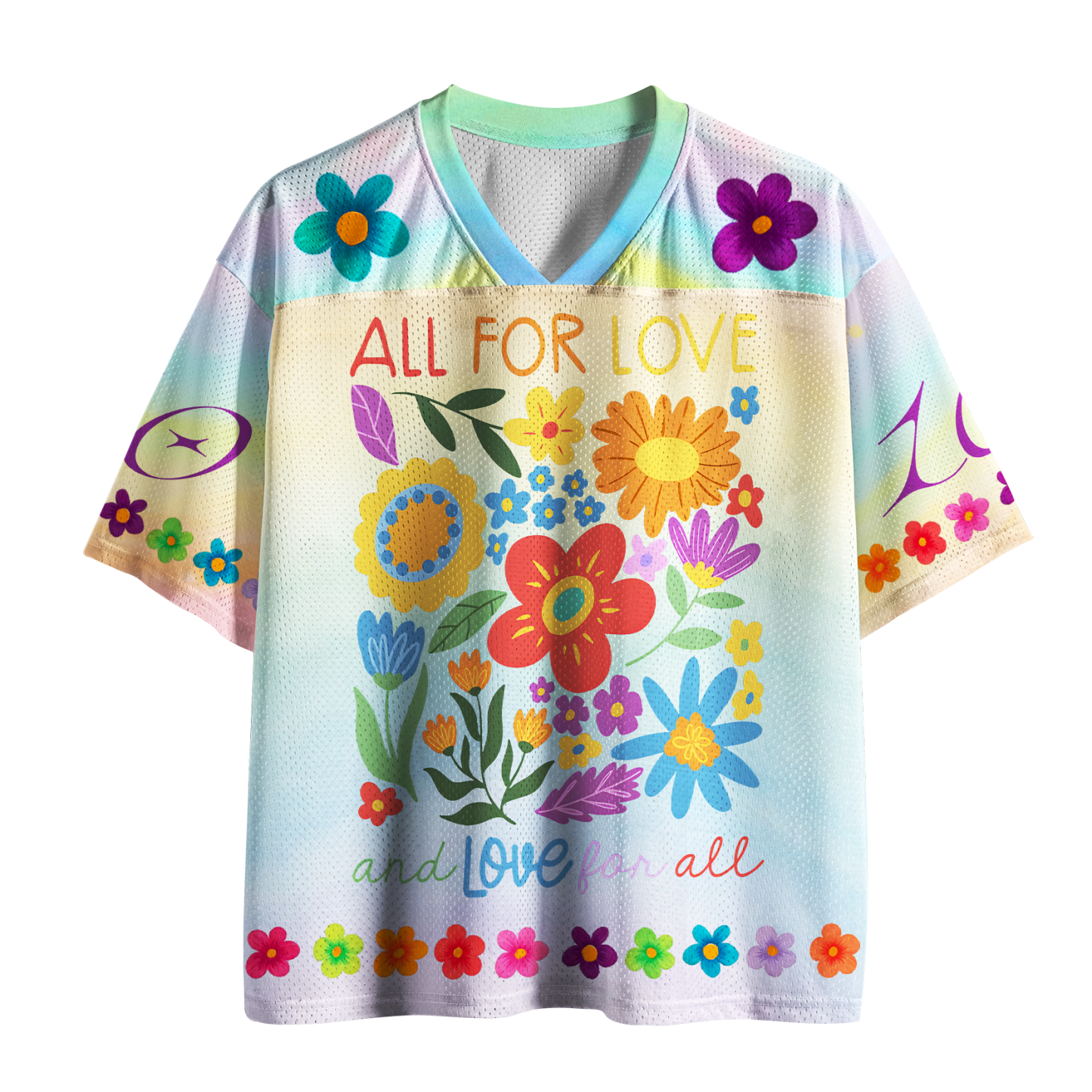 Tokyo-Tiger Pastel Rainbow Garden Mesh Jersey Sale