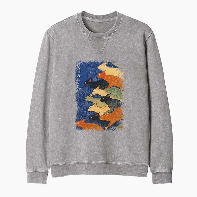 Tokyo-Tiger Claw-some Ninja Washed Terry Sweatshirt