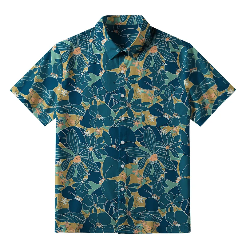 Tokyo-Tiger Blooming Flowers Button-up Shirt Sale