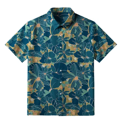 Tokyo-Tiger Blooming Flowers Button-up Shirt