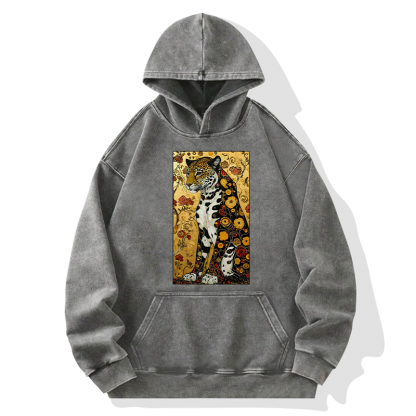 Tokyo-Tiger Magnificent Leopard Washed Hoodie