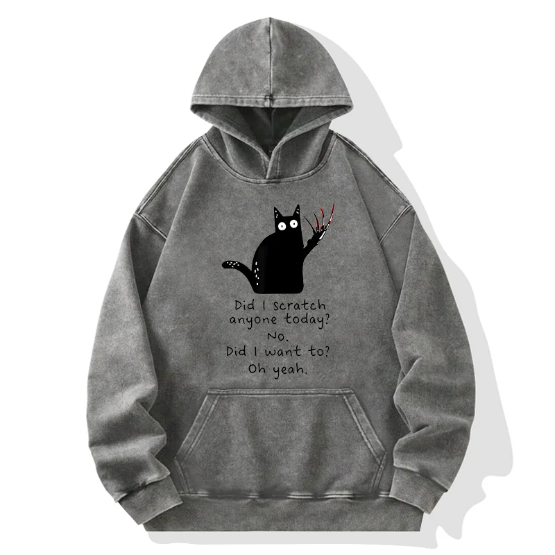 Tokyo-Tiger Cats With Sharp Claws Washed Hoodie