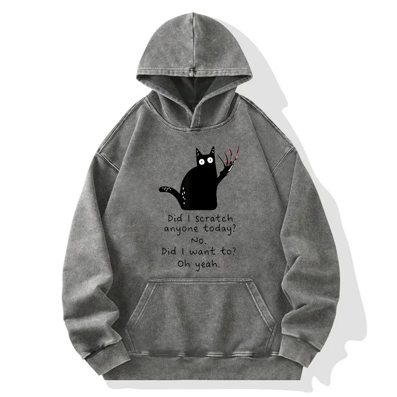Tokyo-Tiger Cats With Sharp Claws Washed Hoodie