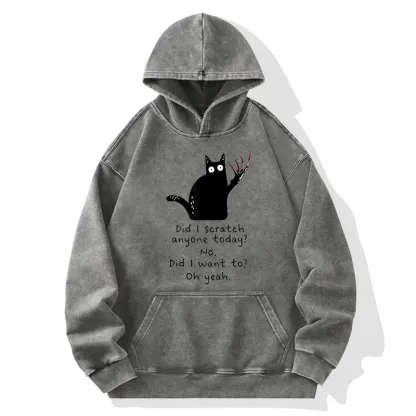 Tokyo-Tiger Cats With Sharp Claws Washed Hoodie