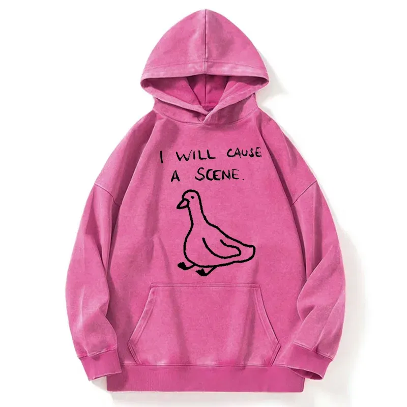 Tokyo-Tiger Stupid Goose Funny Japan Retro Washed Hoodie