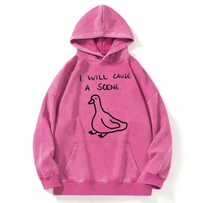 Tokyo-Tiger Stupid Goose Funny Japan Retro Washed Hoodie